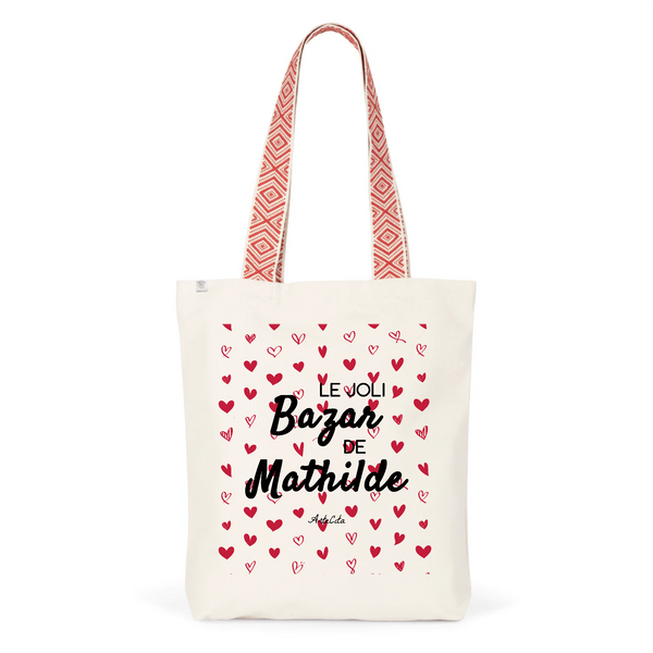 Tote Bag Premium - Le joli Bazar de Mathilde - 2 Coloris - Cadeau Durable - Cadeau Personnalisable - Cadeaux-Positifs.com -Unique-Rouge-
