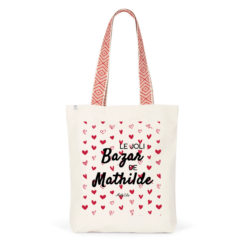 Cadeau anniversaire : Tote Bag Premium - Le joli Bazar de Mathilde - 2 Coloris - Cadeau Durable - Cadeau Personnalisable - Cadeaux-Positifs.com -Unique-Rouge-