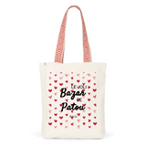 Tote Bag Premium - Le joli Bazar de Patou - 2 Coloris - Durable - Cadeau Personnalisable - Cadeaux-Positifs.com -Unique-Rouge-
