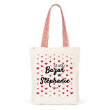 Tote Bag Premium - Le joli Bazar de Stéphanie - 2 Coloris - Durable - Cadeau Personnalisable - Cadeaux-Positifs.com -Unique-Rouge-