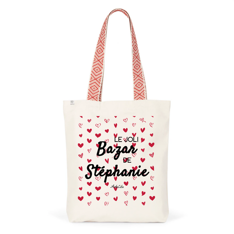 Cadeau anniversaire : Tote Bag Premium - Le joli Bazar de Stéphanie - 2 Coloris - Durable - Cadeau Personnalisable - Cadeaux-Positifs.com -Unique-Rouge-
