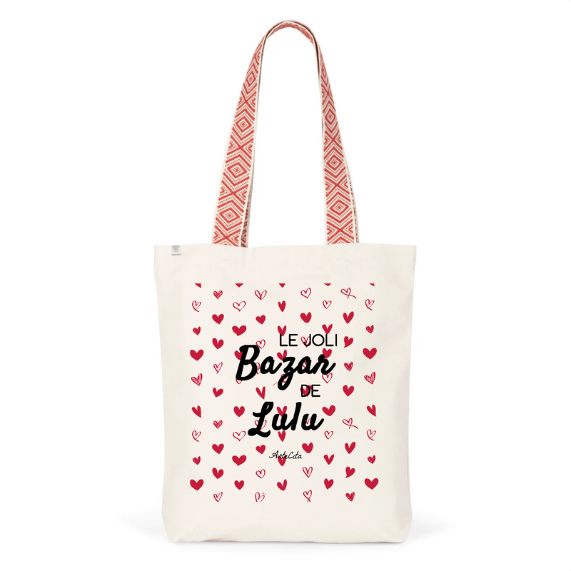 Cadeau anniversaire : Tote Bag Premium - Le joli Bazar de Lulu - 2 Coloris - Cadeau Durable - Cadeau Personnalisable - Cadeaux-Positifs.com -Unique-Rouge-