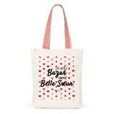 Tote Bag Premium - Le joli Bazar d'une Belle Sœur - 2 Coloris - Durable - Cadeau Personnalisable - Cadeaux-Positifs.com -Unique-Rouge-