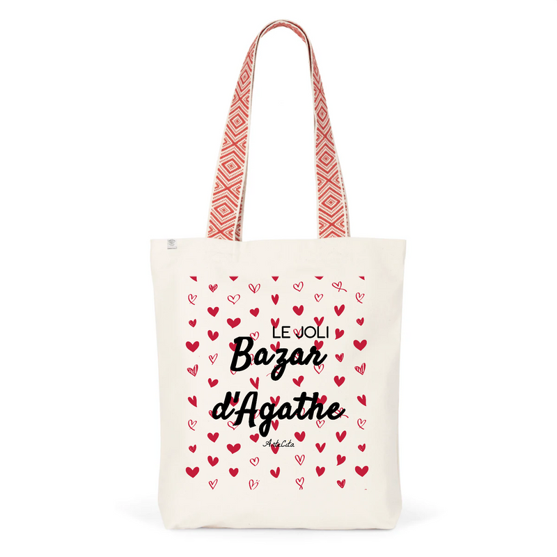 Cadeau anniversaire : Tote Bag Premium - Le joli Bazar d'Agathe - 2 Coloris - Durable - Cadeau Personnalisable - Cadeaux-Positifs.com -Unique-Rouge-