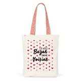 Tote Bag Premium - Le joli Bazar d'une Voisine - 2 Coloris - Durable - Cadeau Personnalisable - Cadeaux-Positifs.com -Unique-Rouge-