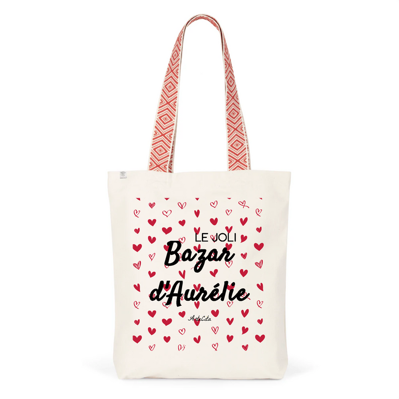 Cadeau anniversaire : Tote Bag Premium - Le joli Bazar d'Aurélie - 2 Coloris - Durable - Cadeau Personnalisable - Cadeaux-Positifs.com -Unique-Rouge-