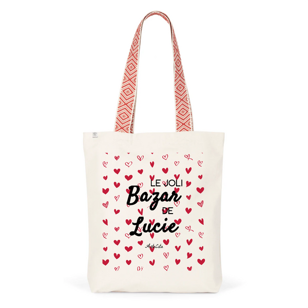 Tote Bag Premium - Le joli Bazar de Lucie - 2 Coloris - Durable - Cadeau Personnalisable - Cadeaux-Positifs.com -Unique-Rouge-