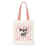 Tote Bag Premium - Le joli Bazar d'une AVS - 2 Coloris - Durable - Cadeau Personnalisable - Cadeaux-Positifs.com -Unique-Rouge-