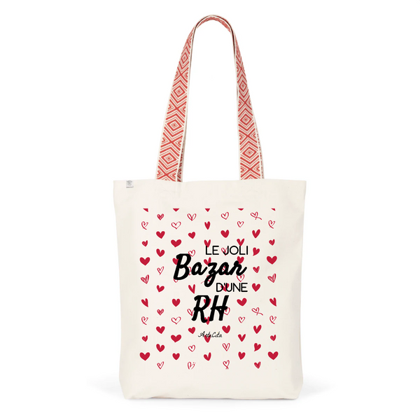 Tote Bag Premium - Le joli Bazar d'une RH - 2 Coloris - Durable - Cadeau Personnalisable - Cadeaux-Positifs.com -Unique-Rouge-