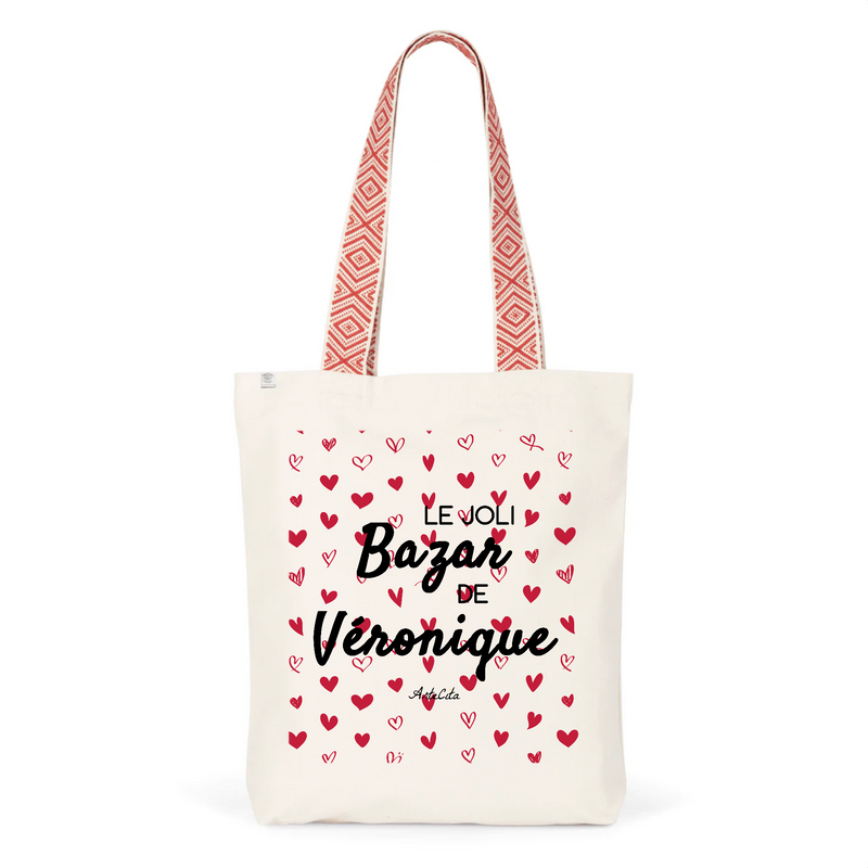 Cadeau anniversaire : Tote Bag Premium - Le joli Bazar de Véronique - 2 Coloris - Durable - Cadeau Personnalisable - Cadeaux-Positifs.com -Unique-Rouge-