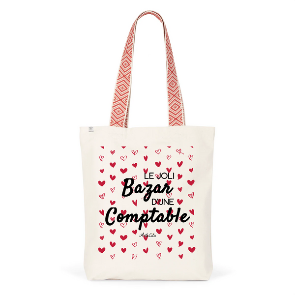 Tote Bag Premium - Le joli Bazar d'une Comptable - 2 Coloris - Durable - Cadeau Personnalisable - Cadeaux-Positifs.com -Unique-Rouge-
