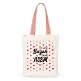 Tote Bag Premium - Le joli Bazar d'une ASEM - 2 Coloris - Durable - Cadeau Personnalisable - Cadeaux-Positifs.com -Unique-Rouge-