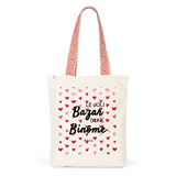 Tote Bag Premium - Le joli Bazar d'une Binôme - 2 Coloris - Durable - Cadeau Personnalisable - Cadeaux-Positifs.com -Unique-Rouge-