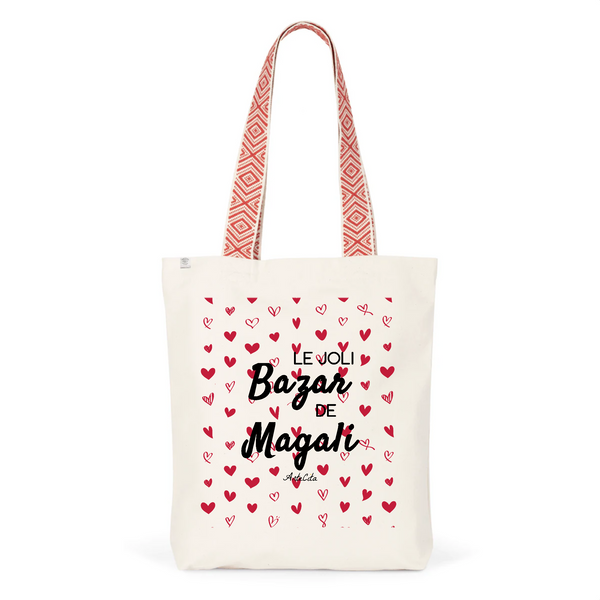 Tote Bag Premium - Le joli Bazar de Magali - 2 Coloris - Durable - Cadeau Personnalisable - Cadeaux-Positifs.com -Unique-Rouge-