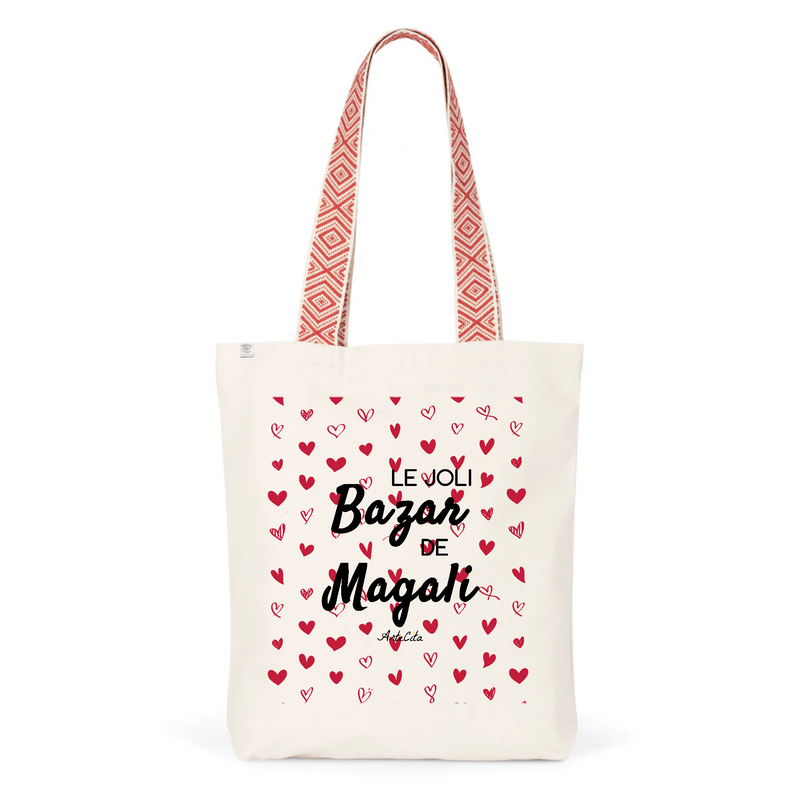 Cadeau anniversaire : Tote Bag Premium - Le joli Bazar de Magali - 2 Coloris - Durable - Cadeau Personnalisable - Cadeaux-Positifs.com -Unique-Rouge-