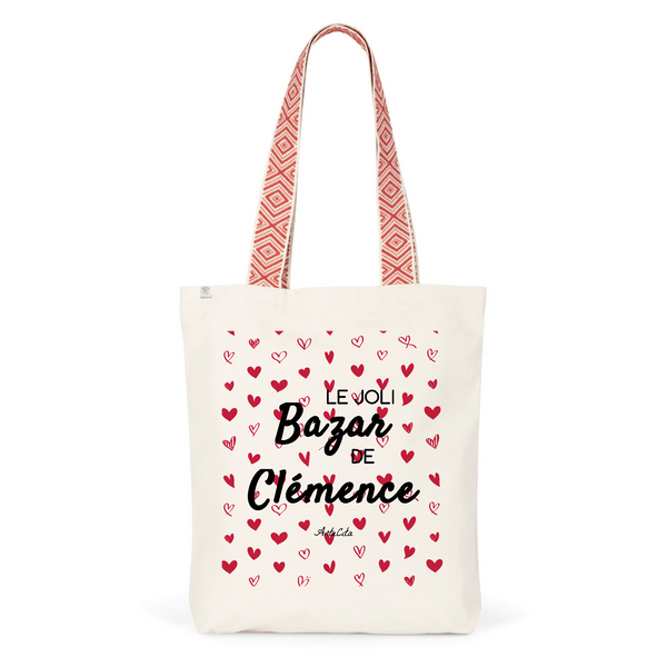 Tote Bag Premium - Le joli Bazar de Clémence - 2 Coloris - Durable - Cadeau Personnalisable - Cadeaux-Positifs.com -Unique-Rouge-