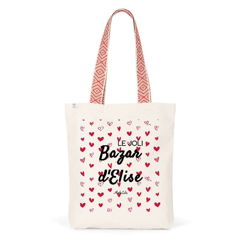 Cadeau anniversaire : Tote Bag Premium - Le joli Bazar d'Elise - 2 Coloris - Durable - Cadeau Personnalisable - Cadeaux-Positifs.com -Unique-Rouge-