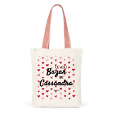 Tote Bag Premium - Le joli Bazar de Cassandra - 2 Coloris - Durable - Cadeau Personnalisable - Cadeaux-Positifs.com -Unique-Rouge-