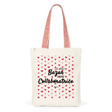 Tote Bag Premium - Le joli Bazar d'une Collaboratrice - 2 Coloris - Durable - Cadeau Personnalisable - Cadeaux-Positifs.com -Unique-Rouge-