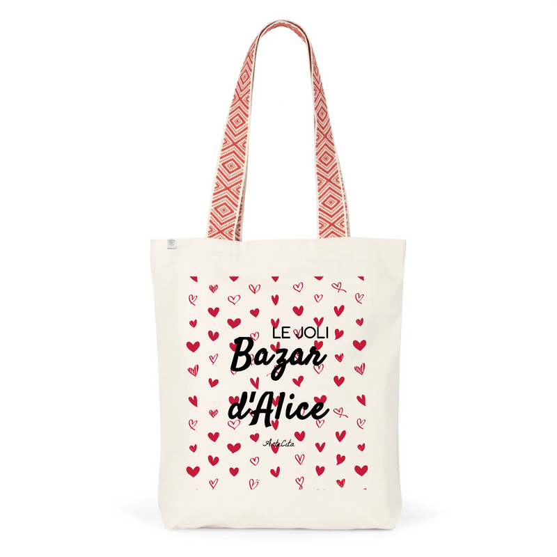 Cadeau anniversaire : Tote Bag Premium - Le joli Bazar d'Alice - 2 Coloris - Durable - Cadeau Personnalisable - Cadeaux-Positifs.com -Unique-Rouge-