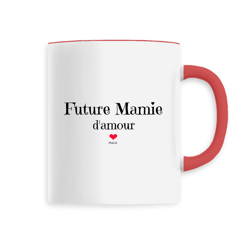 Cadeau anniversaire : Mug - Future Mamie d'amour - 6 Coloris - Cadeau Original - Cadeau Personnalisable - Cadeaux-Positifs.com -Unique-Rouge-