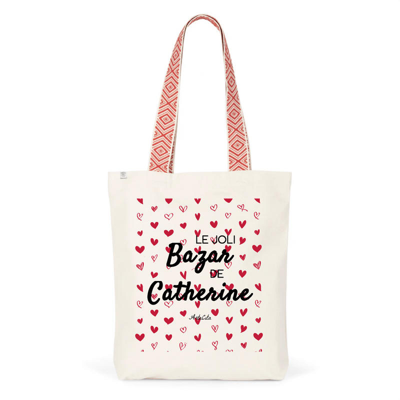Cadeau anniversaire : Tote Bag Premium - Le joli Bazar de Catherine - 2 Coloris - Durable - Cadeau Personnalisable - Cadeaux-Positifs.com -Unique-Rouge-