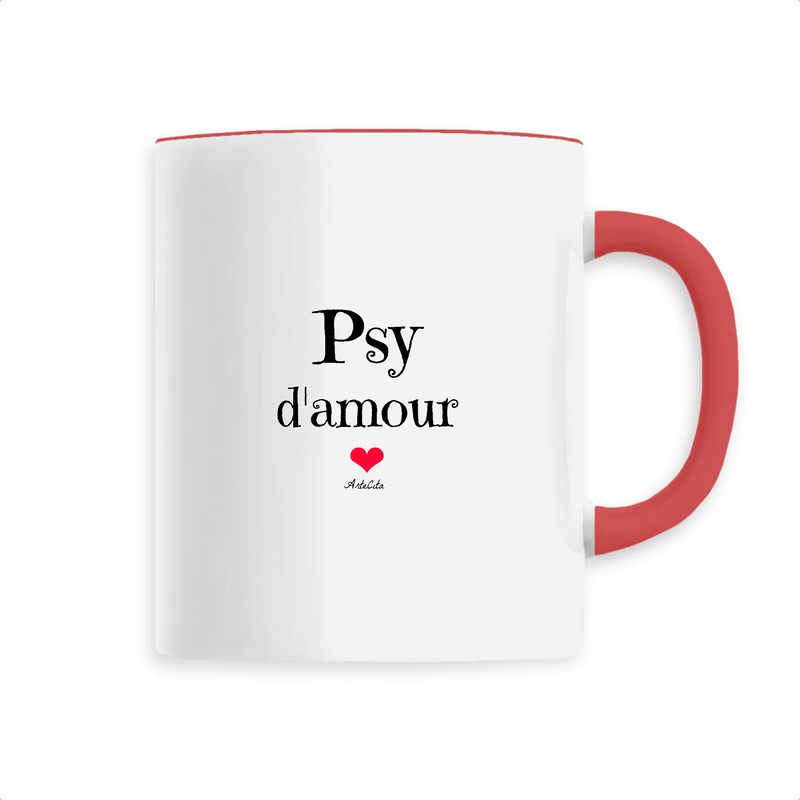 Cadeau anniversaire : Mug - Psy d'amour - 6 Coloris - Cadeau Original & Unique - Cadeau Personnalisable - Cadeaux-Positifs.com -Unique-Rouge-