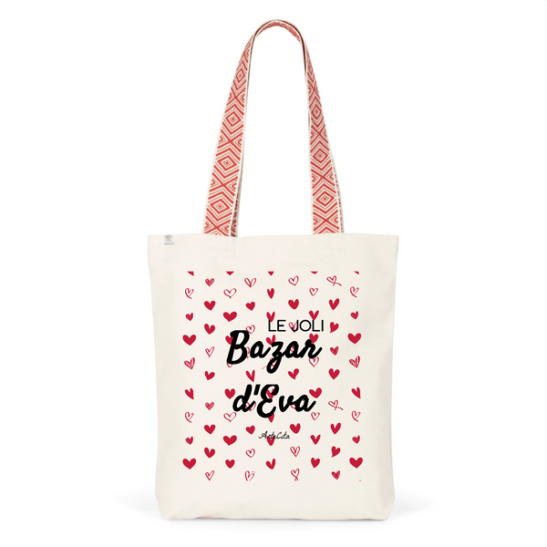 Tote Bag Premium - Le joli Bazar d'Eva - 2 Coloris - Durable - Cadeau Personnalisable - Cadeaux-Positifs.com -Unique-Rouge-