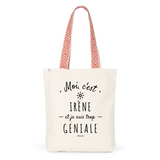 Tote Bag Premium - Irène est trop Géniale - 2 Coloris - Durable - Cadeau Personnalisable - Cadeaux-Positifs.com -Unique-Rouge-