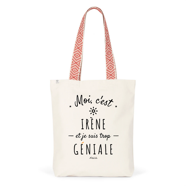 Tote Bag Premium - Irène est trop Géniale - 2 Coloris - Durable - Cadeau Personnalisable - Cadeaux-Positifs.com -Unique-Rouge-