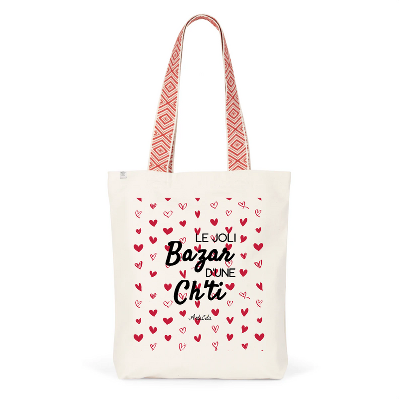 Cadeau anniversaire : Tote Bag Premium - Le joli Bazar d'une Ch'ti - 2 Coloris - Durable - Cadeau Personnalisable - Cadeaux-Positifs.com -Unique-Rouge-