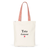 Tote Bag Premium - Tata d'amour - 2 Coloris - Cadeau Durable - Cadeau Personnalisable - Cadeaux-Positifs.com -Unique-Rouge-
