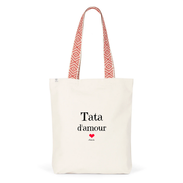 Tote Bag Premium - Tata d'amour - 2 Coloris - Cadeau Durable - Cadeau Personnalisable - Cadeaux-Positifs.com -Unique-Rouge-