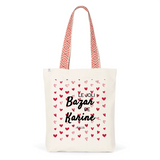 Tote Bag Premium - Le joli Bazar de Karine - 2 Coloris - Durable - Cadeau Personnalisable - Cadeaux-Positifs.com -Unique-Rouge-