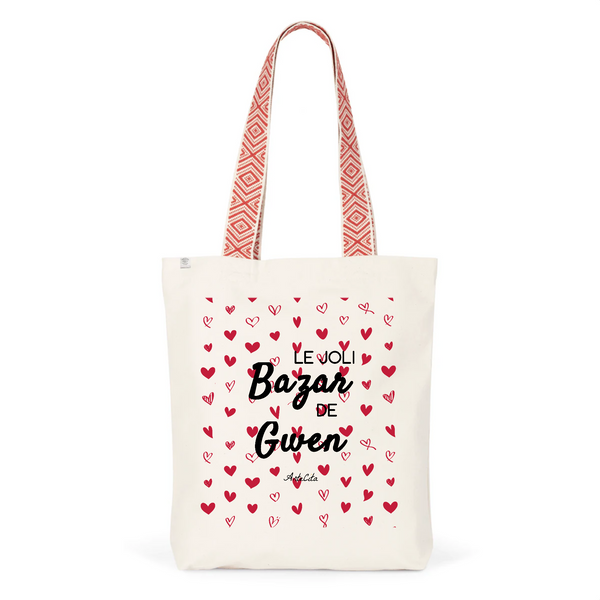 Tote Bag Premium - Le joli Bazar de Gwen - 2 Coloris - Durable - Cadeau Personnalisable - Cadeaux-Positifs.com -Unique-Rouge-