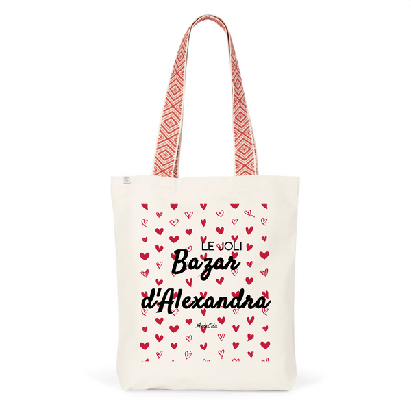 Tote Bag Premium - Le joli Bazar d'Alexandra - 2 Coloris - Durable - Cadeau Personnalisable - Cadeaux-Positifs.com -Unique-Rouge-