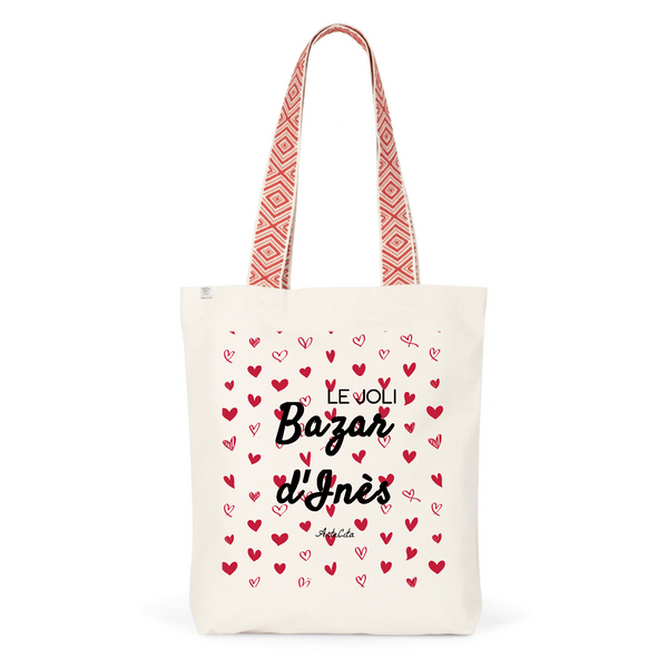 Tote Bag Premium - Le joli Bazar d'Inès - 2 Coloris - Cadeau Durable - Cadeau Personnalisable - Cadeaux-Positifs.com -Unique-Rouge-