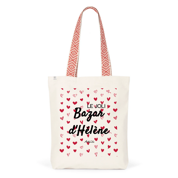 Tote Bag Premium - Le joli Bazar d'Hélène - 2 Coloris - Durable - Cadeau Personnalisable - Cadeaux-Positifs.com -Unique-Rouge-