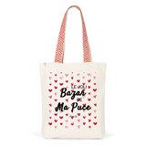 Tote Bag Premium - Le joli Bazar de Ma Puce - 2 Coloris - Cadeau Durable - Cadeau Personnalisable - Cadeaux-Positifs.com -Unique-Rouge-
