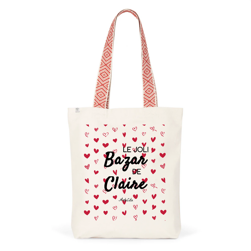Cadeau anniversaire : Tote Bag Premium - Le joli Bazar de Claire - 2 Coloris - Cadeau Durable - Cadeau Personnalisable - Cadeaux-Positifs.com -Unique-Rouge-