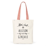 Tote Bag Premium - Allison est trop Géniale - 2 Coloris - Durable - Cadeau Personnalisable - Cadeaux-Positifs.com -Unique-Rouge-