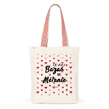 Tote Bag Premium - Le joli Bazar de Mélanie - 2 Coloris - Durable - Cadeau Personnalisable - Cadeaux-Positifs.com -Unique-Rouge-