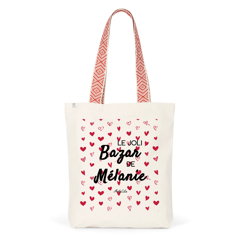 Cadeau anniversaire : Tote Bag Premium - Le joli Bazar de Mélanie - 2 Coloris - Durable - Cadeau Personnalisable - Cadeaux-Positifs.com -Unique-Rouge-