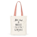 Tote Bag Premium - Maëlle est trop Géniale - 2 Coloris - Durable - Cadeau Personnalisable - Cadeaux-Positifs.com -Unique-Rouge-