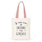 Tote Bag Premium - Interne trop Géniale - 2 Coloris - Cadeau Durable - Cadeau Personnalisable - Cadeaux-Positifs.com -Unique-Rouge-