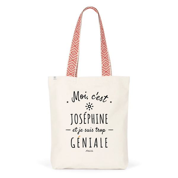 Tote Bag Premium - Joséphine est trop Géniale - 2 Coloris - Durable - Cadeau Personnalisable - Cadeaux-Positifs.com -Unique-Rouge-