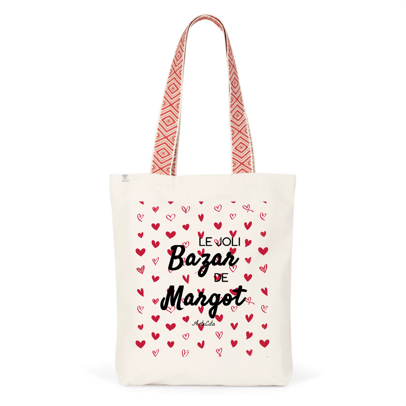 Cadeau anniversaire : Tote Bag Premium - Le joli Bazar de Margot - 2 Coloris - Durable - Cadeau Personnalisable - Cadeaux-Positifs.com -Unique-Rouge-