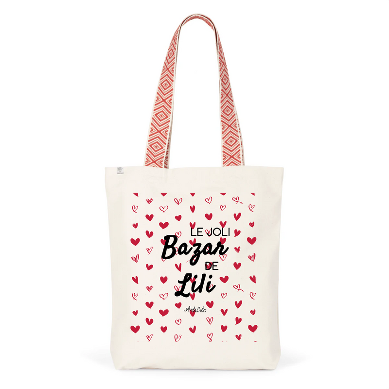 Cadeau anniversaire : Tote Bag Premium - Le joli Bazar de Lili - 2 Coloris - Cadeau Durable - Cadeau Personnalisable - Cadeaux-Positifs.com -Unique-Rouge-