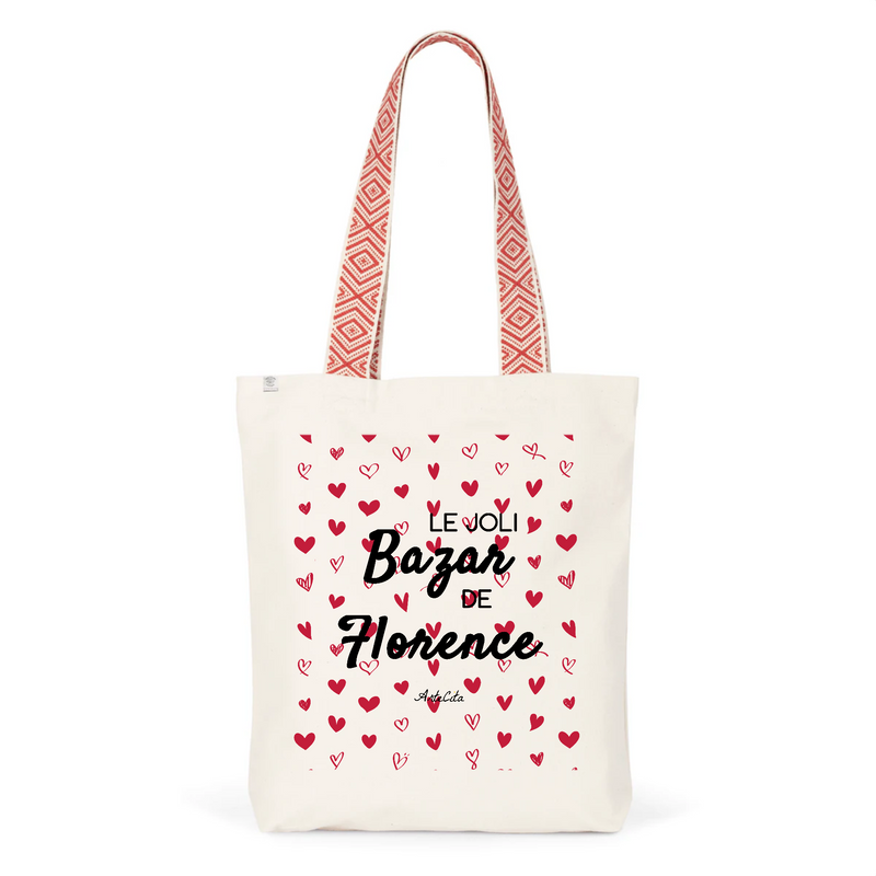 Cadeau anniversaire : Tote Bag Premium - Le joli Bazar de Florence - 2 Coloris - Durable - Cadeau Personnalisable - Cadeaux-Positifs.com -Unique-Rouge-