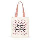 Tote Bag Premium - Le joli Bazar d'une Concierge - 2 Coloris - Durable - Cadeau Personnalisable - Cadeaux-Positifs.com -Unique-Rouge-
